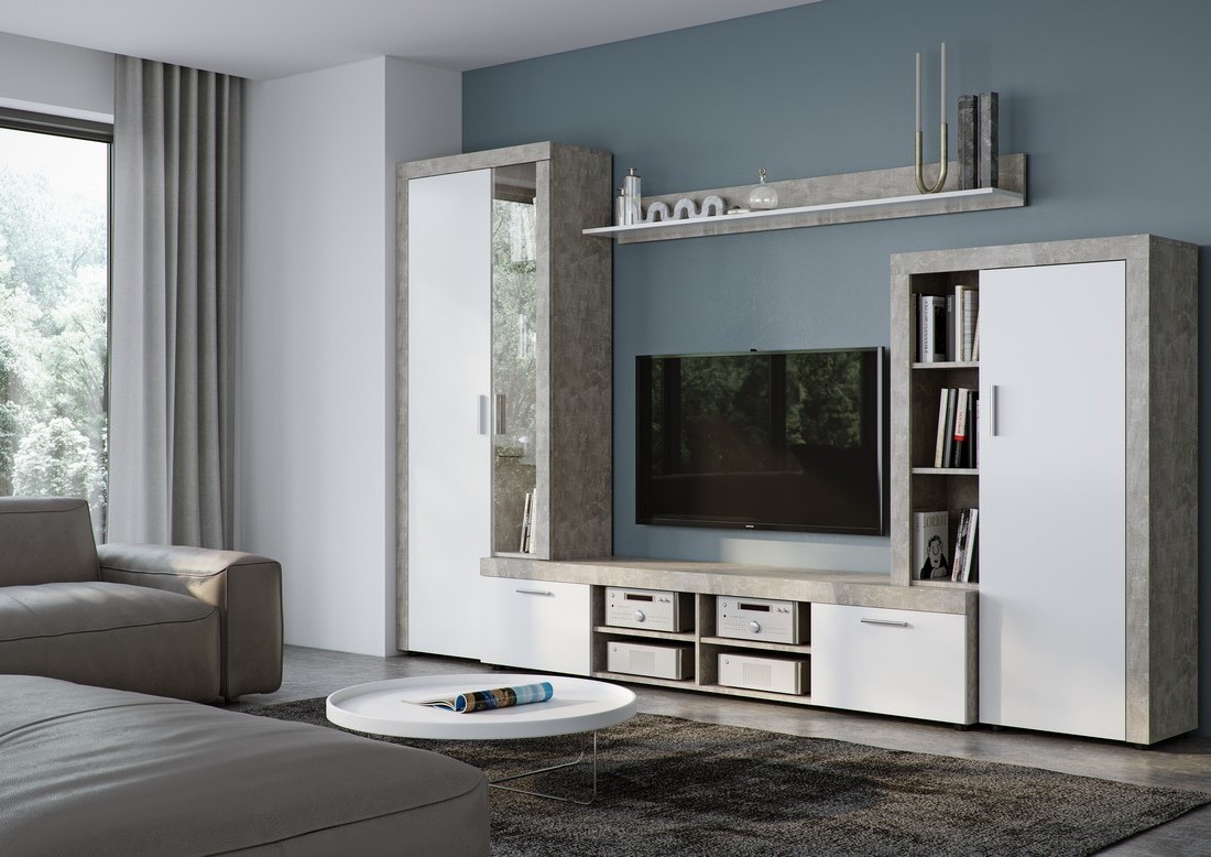Комплект для гостиной Skye Beton Jasny Atelier/Белый купить