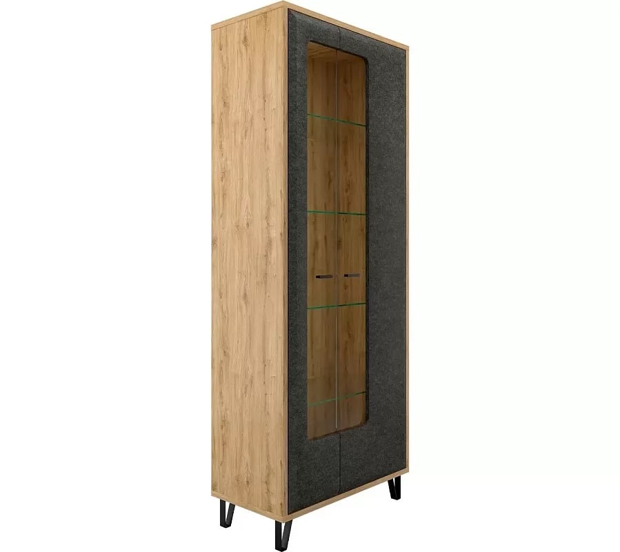 Шкаф GRACE REG2W Дуб наварра, Графит купить