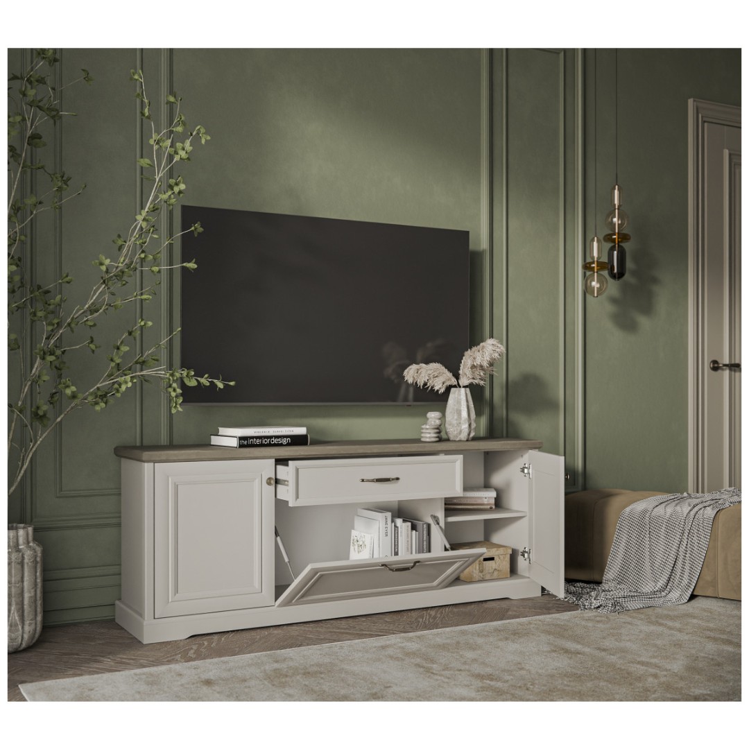 Тумба TOSCANA NEW RTV 3D1S, Персидский жемчуг/Дуб каньон купить