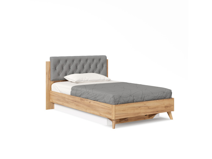 Марта-2 Кровать 1200 (с ПМ и мягкой накладкой, каретная стежка Capri 24) купить