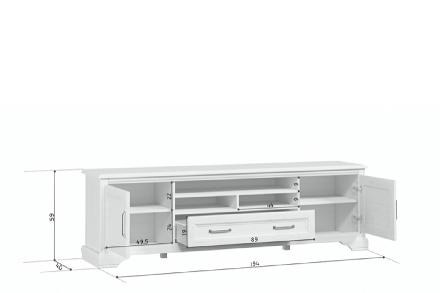 Тумба ТВ STYLIUS B169-RTV2D1S купить