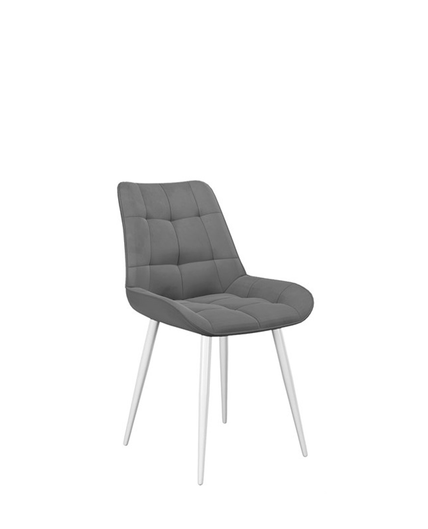 Стул DikLine 206М B22 GREY, ножки белые купить