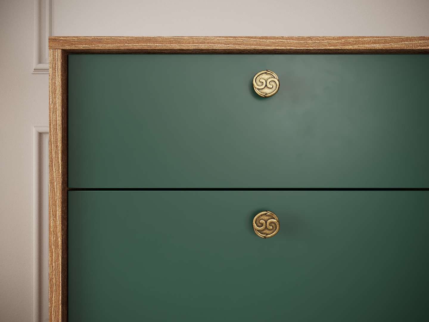 Комод BRASS KM-2, Изумруд купить