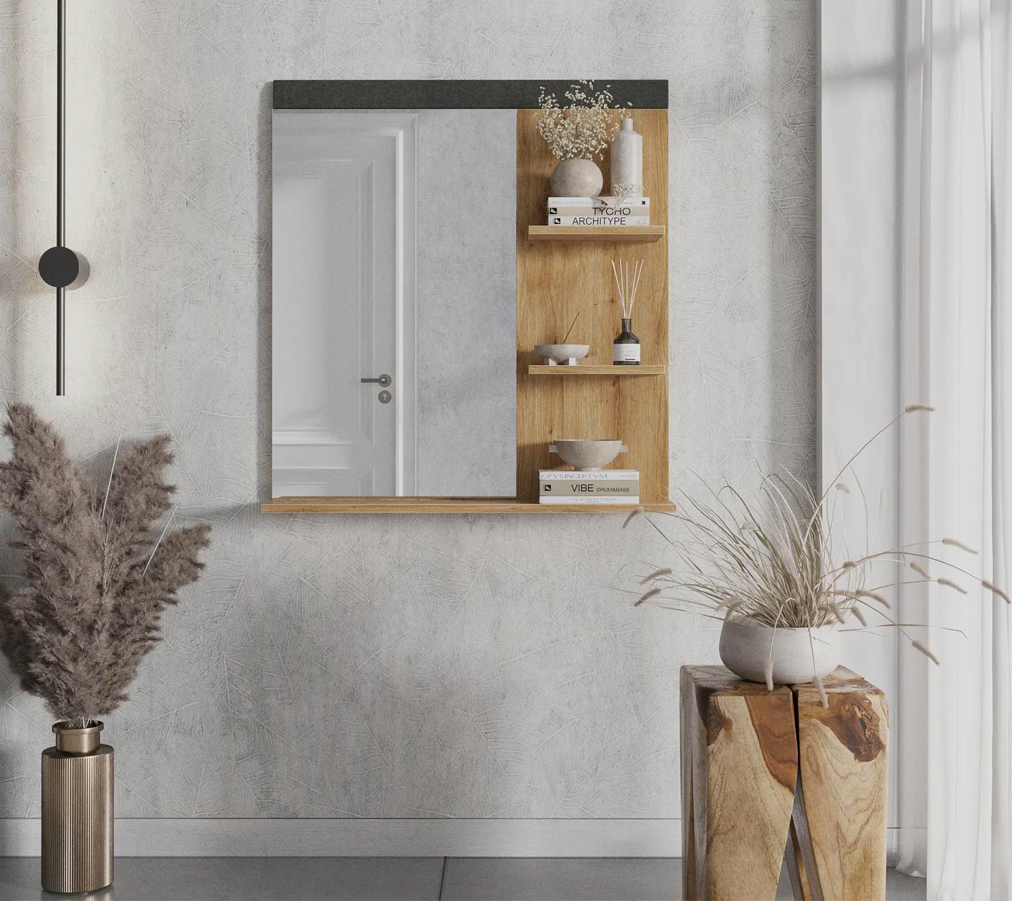 Полка GRACE настенная с зеркалом LUS 80 купить