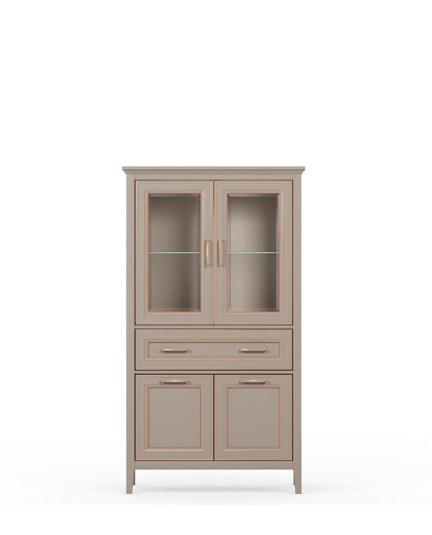 Шкаф-витрина Classic глиняный серый REG2W2D1S/170 купить