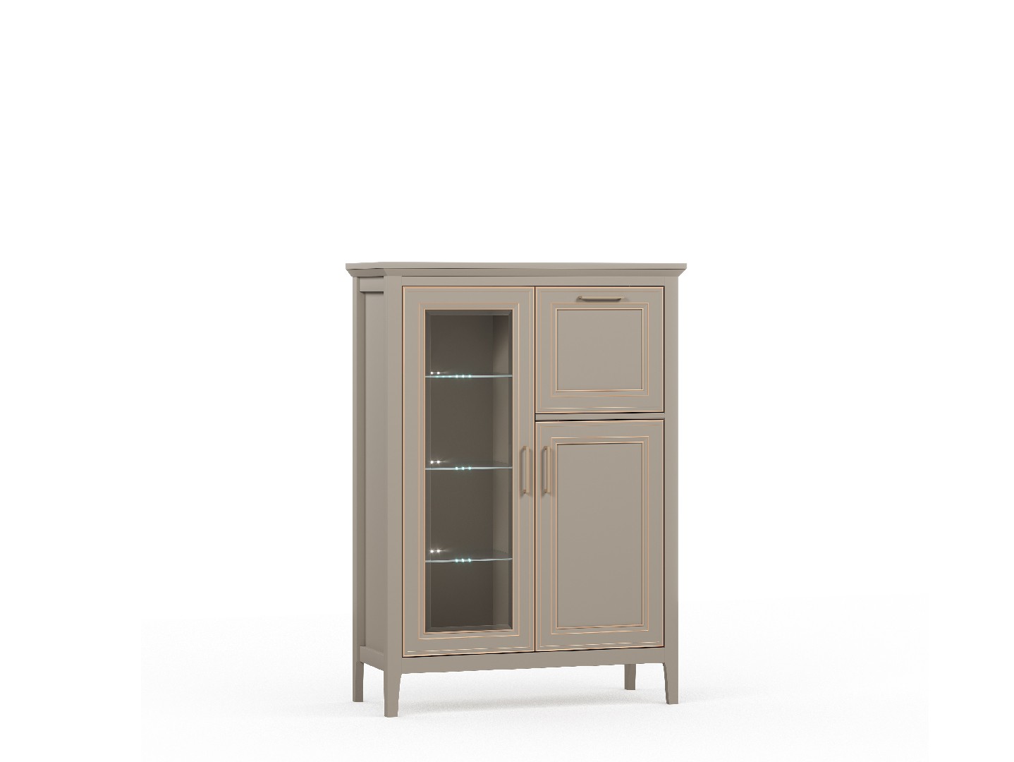 Тумба с подсветкой Classic KOM1W1D1B купить
